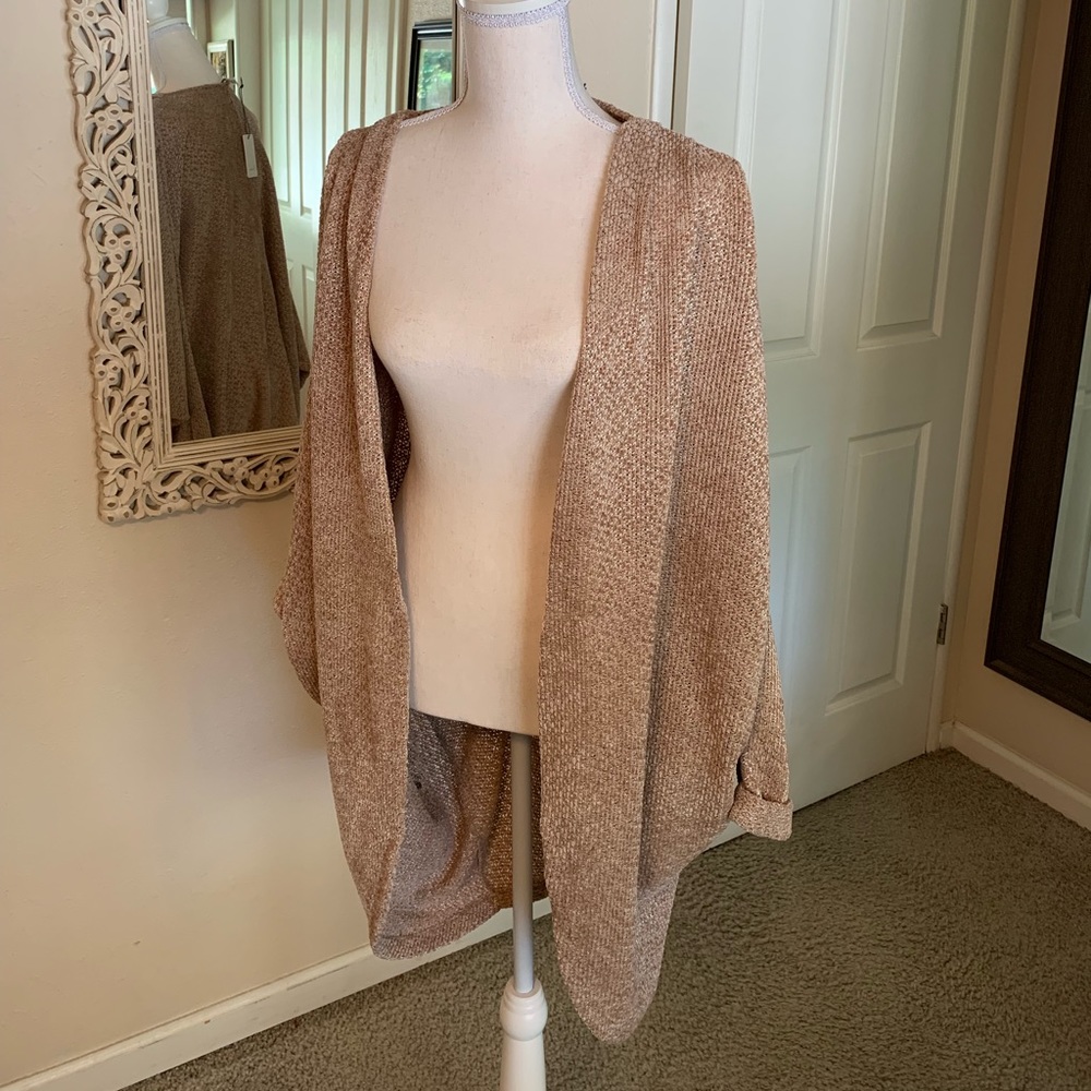 Pale pink slouchy cardigan